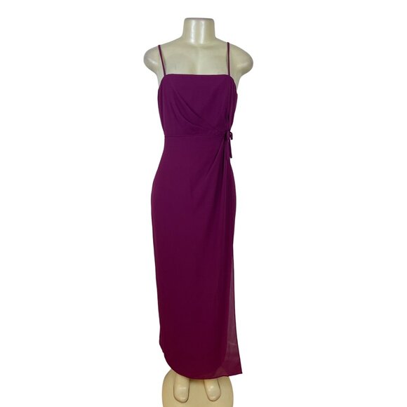 Jordan Magenta Sleeveless Women Formal Evening Gown W/ Spaghetti Straps Sz 11/12 - Picture 2 of 11